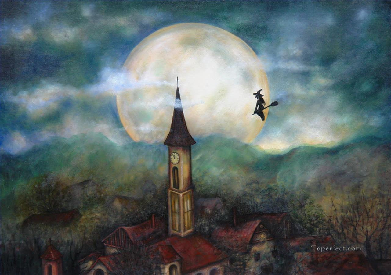 fly to the moon Fantasy Oil Paintings